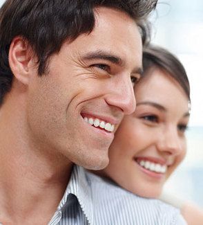 Smiling man and woman